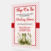 Hop auf über Niedliche Frog Baby Dusche Acrylschild (Winkel)