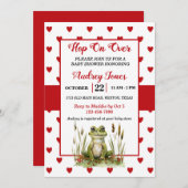 Hop auf über Niedliche Frog Baby Dusche Einladung (Vorne/Hinten)