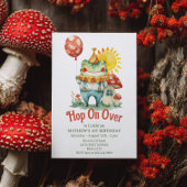 Hop auf über Niedlichen Clownfrosch-Kerne Geburtst Einladung