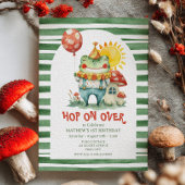 Hop auf über Niedlichen Clownfrosch Wasserfarbe Ge Einladung