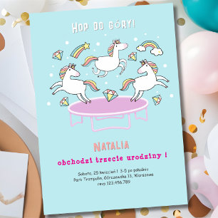 Hop do góry, park trampolin zaproszenie urodzinowe einladung