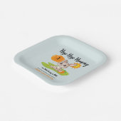 Hop Hooray Niedlicher 1. Geburtstag Pappteller (Gewinkelt)