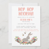 Hop Hooray Rabbit Geburtstagsparty Einladung (Vorderseite)