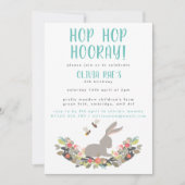Hop Hooray Rabbit Geburtstagsparty Einladung (Vorderseite)