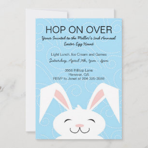Hop Hop Bunny Rabbit Ostern Party Einladung