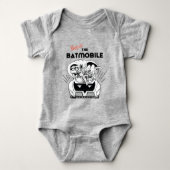 Hop in Batmobile Baby Strampler (Vorderseite)