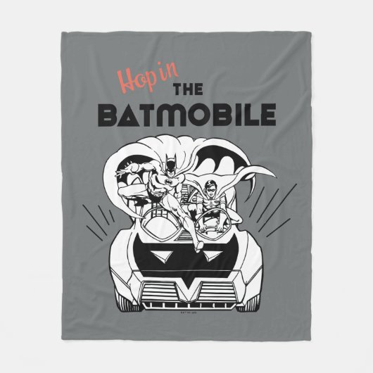 Hop in Batmobile Fleecedecke (Vorderseite)