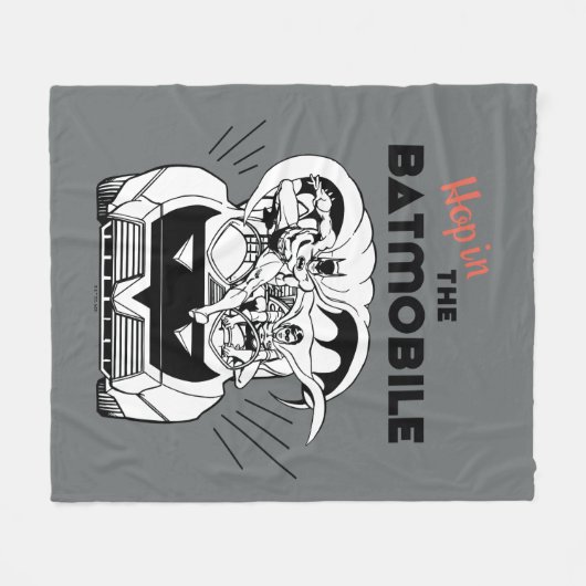 Hop in Batmobile Fleecedecke (Vorderseite (Horizontal))
