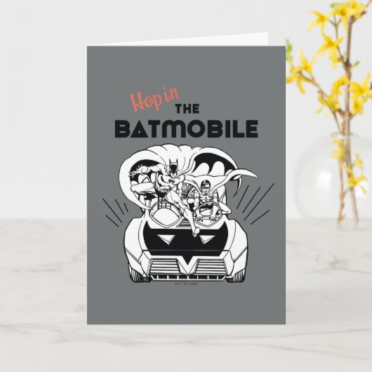 Hop in Batmobile Karte (Gelbe Blume)