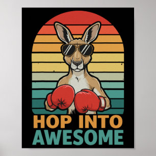 Hop in einen Phantastischen Boxtretroschatten-Loch Poster