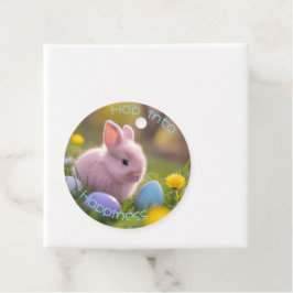 Hop in Glück - Fluffy Pink Bunny Oster Geschenkanhänger