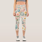 Hop in Ostern Capri Leggings (Vorderseite)