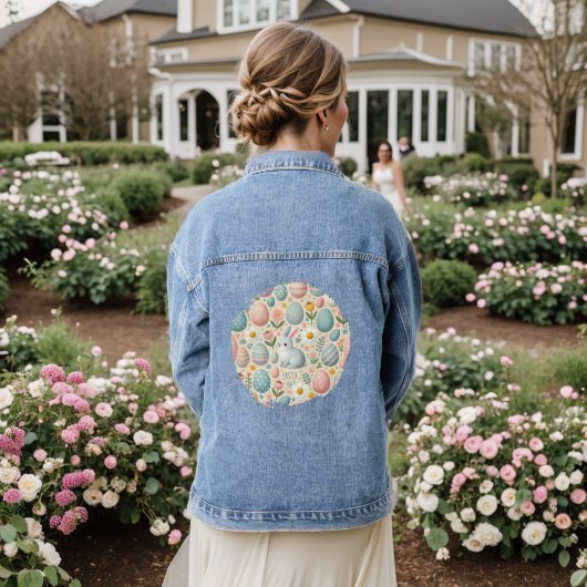Hop in Ostern Jeansjacke (Hochzeit Rückseite)