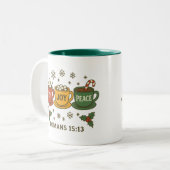 HOP JOY PEACE and COCOA Zweifarbige Tasse (Vorderseite Links)