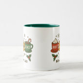 HOP JOY PEACE and COCOA Zweifarbige Tasse (Mittel)