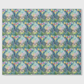 Hop On Over Birthday Party  Geschenkpapier (Flach)