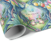 Hop On Over Birthday Party  Geschenkpapier (Rolleneckpunkt)