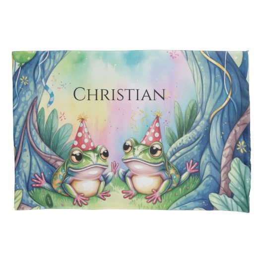 Hop On Over Birthday Party Gift Kissenbezug (Vorderseite)