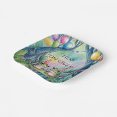 Hop On Over Birthday Party Pappteller (Gewinkelt)