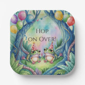 Hop On Over Birthday Party Pappteller (Vorderseite)
