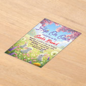 Hop on Over Easter Floral  Bunny Spring Brunch Acryleinladungen (Ablage )