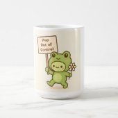 HOP Out of Control Frog Cute Whimsical Life Kaffeetasse (Mittel)