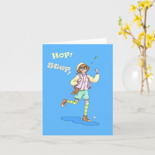 Hop Step ! Karte (Gelbe Blume)