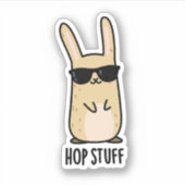 Hop Stuff Funny Bunny Rabbit Pub Aufkleber (Vorderseite)