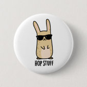 Hop Stuff Funny Bunny Rabbit Pub Button (Vorderseite)