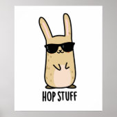 Hop Stuff Funny Bunny Rabbit Pub Poster (Vorne)