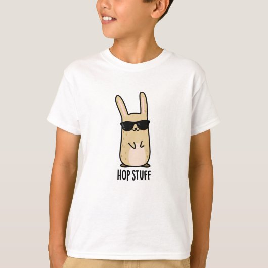 Hop Stuff Funny Bunny Rabbit Pub T-Shirt (Vorderseite)