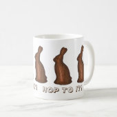 Hop to it Chocolate Bunny Rabbit Ostercreme Kaffeetasse (VorderseiteRechts)