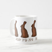Hop to it Chocolate Bunny Rabbit Ostercreme Kaffeetasse (Vorderseite Links)
