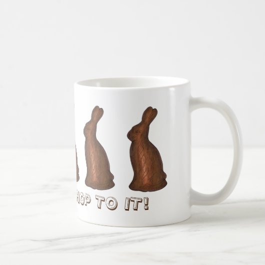 Hop to it Chocolate Bunny Rabbit Ostercreme Kaffeetasse (Rechts)