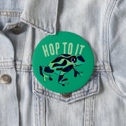 Hop to it Green Frog Button (Beispiel)
