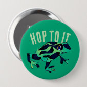 Hop to it Green Frog Button (Vorne & Hinten)