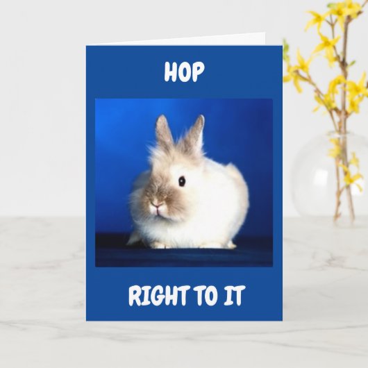 HOP TO IT UND GENIESSEN SIE IHRE NEUEN ARBEITSGRAT KARTE (Gelbe Blume)