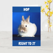 HOP TO IT UND GENIESSEN SIE IHRE NEUEN ZUHAUSE-GRA KARTE (Gelbe Blume)