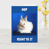 HOP TO IT UND *WERDE BALD GUT* KARTE (Gelbe Blume)