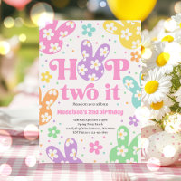 Hop Two It Bunny 2. Geburtstag Pastel Daisy Floral