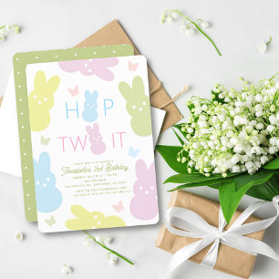 Hop Two It Bunny & Butterfly 2. Geburtstag Einladung