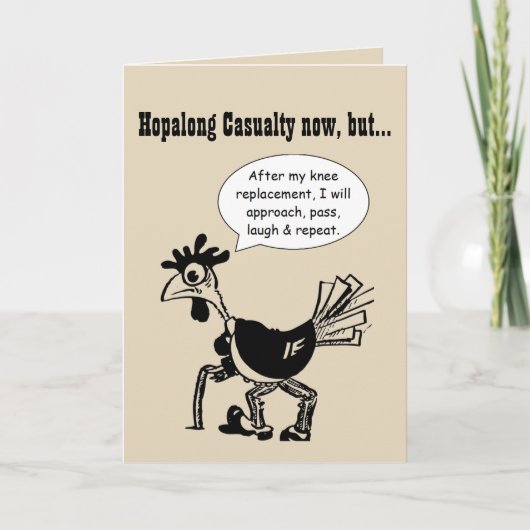 Hopalong Casualty bis Knee-Ersatz Karte (Vorderseite)