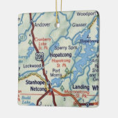 Hopatcong NJ 50's Map Keramikornament (Links)