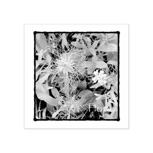 Hope 2 x 2 gummistempel (Prägung)