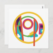 Hope Abstrakt Modern Art Note Card Smilelines Mitteilungskarte (Vorne/Hinten)