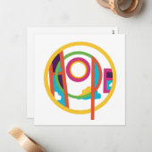 Hope Abstrakt Modern Art Note Card Smilelines Mitteilungskarte (Vorderseite/Rückseite Beispiel)