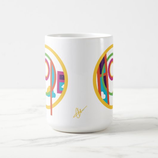 Hope Abstrakt Modern Art Smilelines Tasse (Mittel)