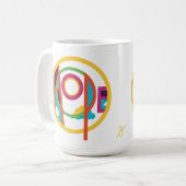 Hope Abstrakt Modern Art Smilelines Tasse (Vorderseite Links)