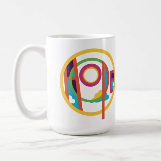 Hope Abstrakt Modern Art Smilelines Tasse (Links)