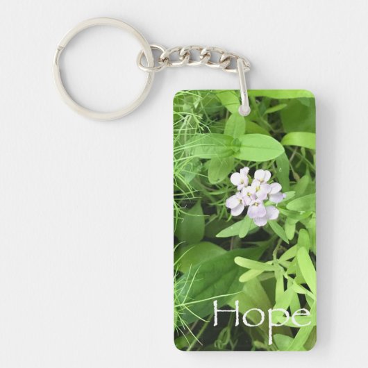 Hope Acrylic Rectangle Schlüsselanhänger (Vorderseite)